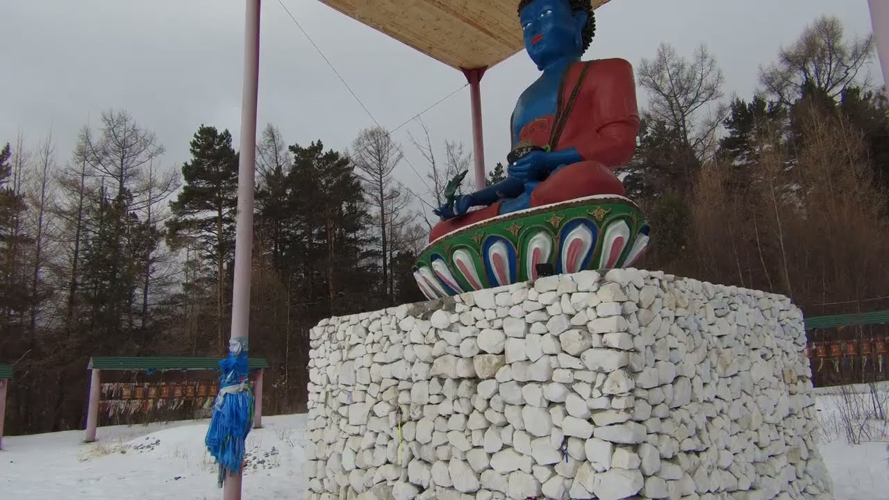 Будда Медицины в Аршане. Место силы у Саянских гор / Medicine Buddha in Arshan. ASMR 4K