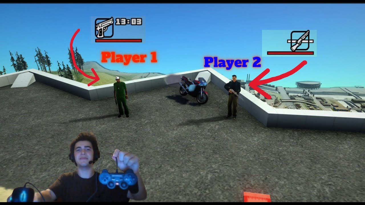 GTA San Andreas 2 Kişi Nasıl Oynanır ?  Arkadaşınızla Oynama + Kontrolcü Ayarı
