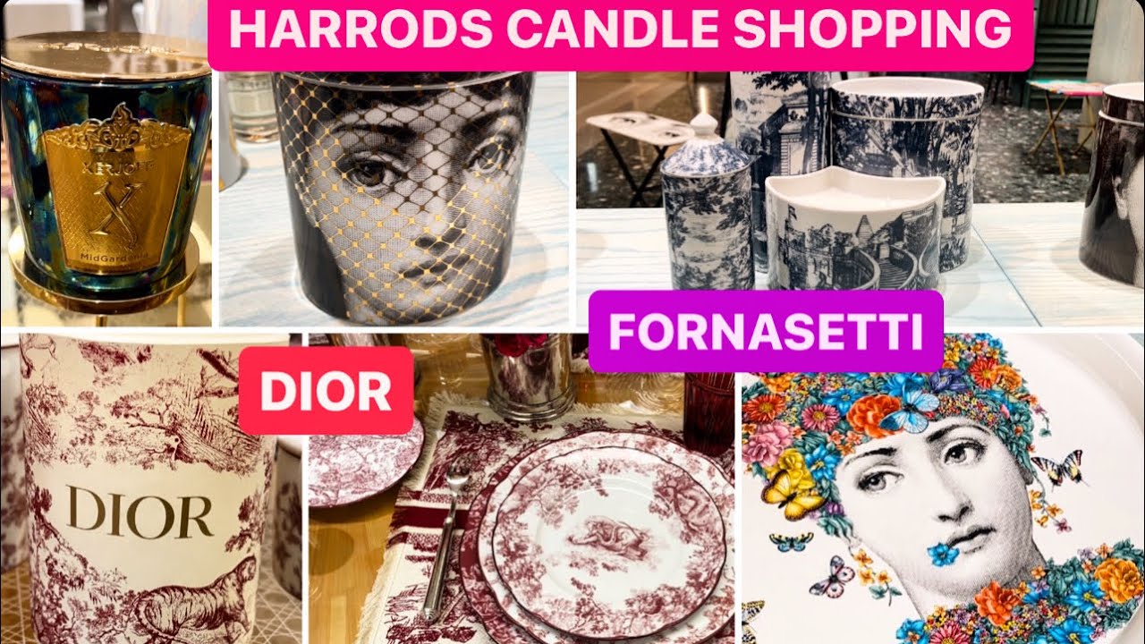 LONDON HARRODS Candle + Home Decor Shopping | Fornasetti + Dior | Sightseeing