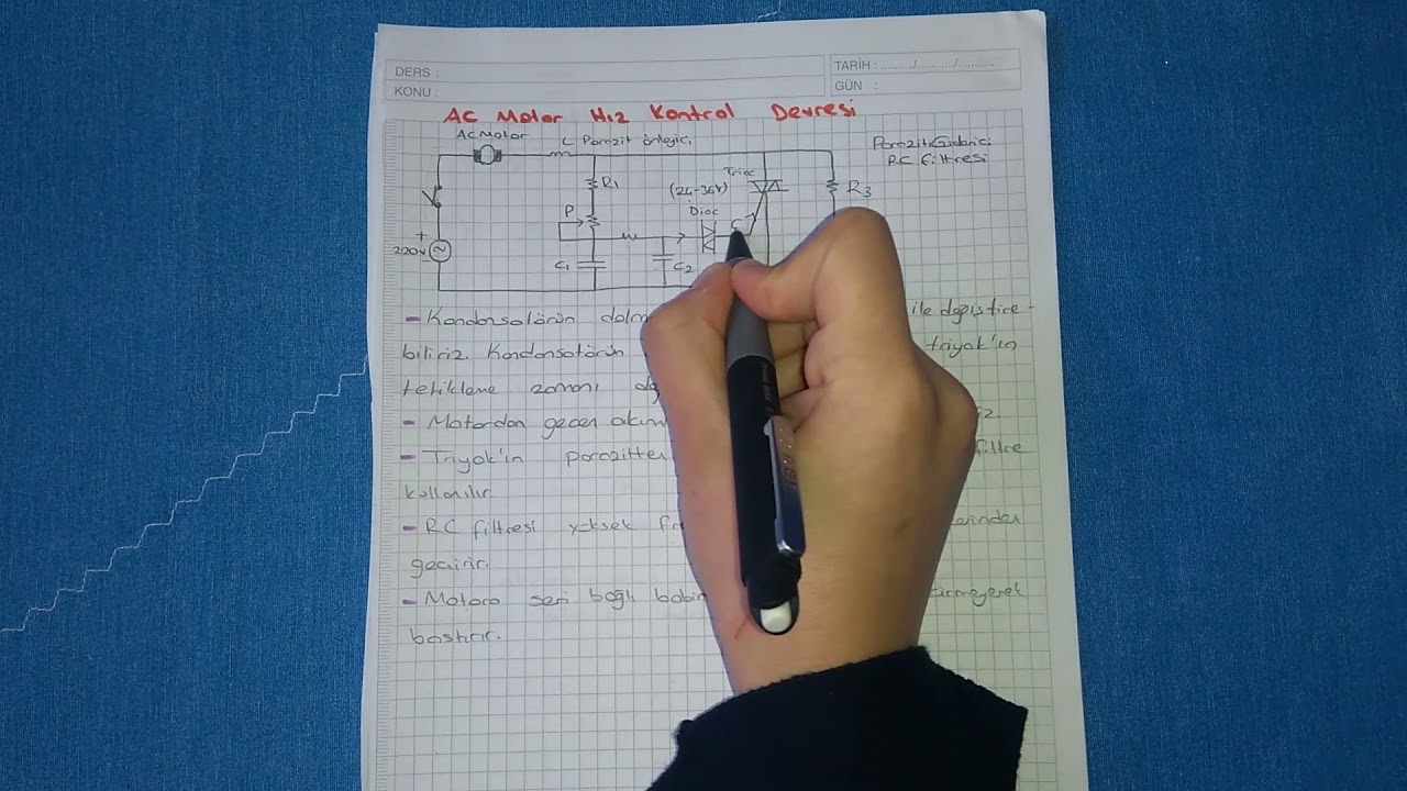 TRİYAK'LARIN AC MOTOR HIZ KONTROL DEVRESİ