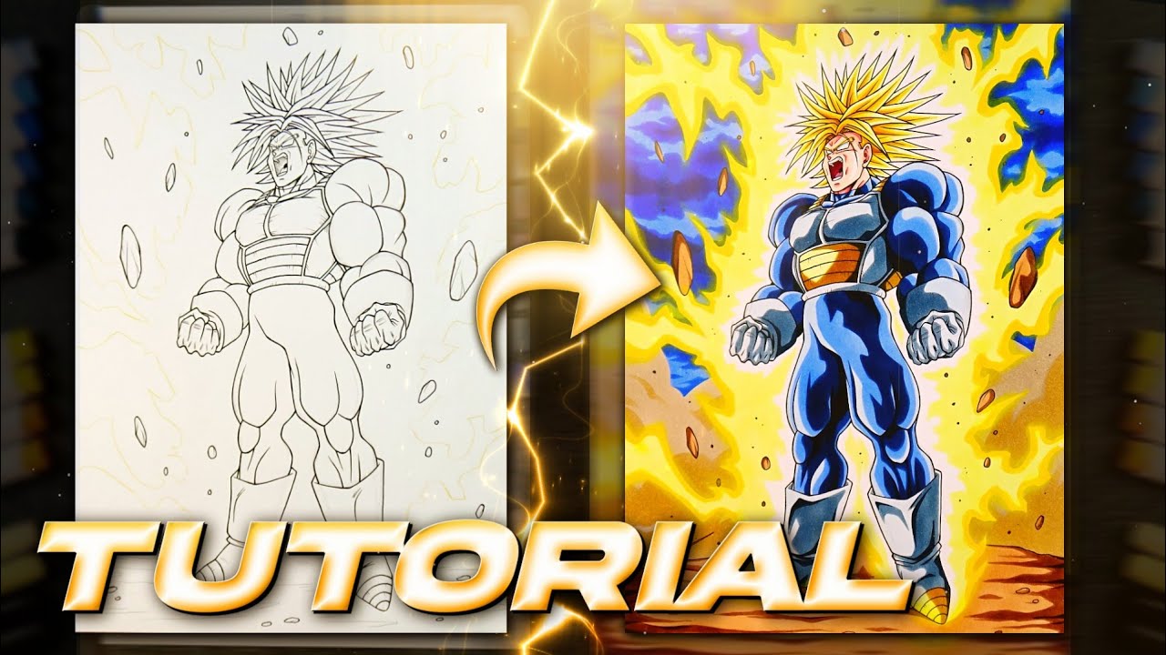 How to Draw Future Trunks USSj Full Body | Drawing Tutorial