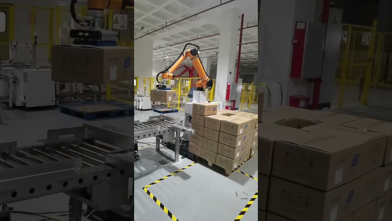 Cobot - Paletizare pentru stivuirea cutiilor de carton
