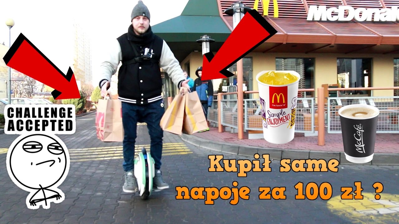 MCDONALD'S ROULETTE CHALLENGE - RULETKA KUPIŁ NAPOJE ZA 100 ZŁ ?