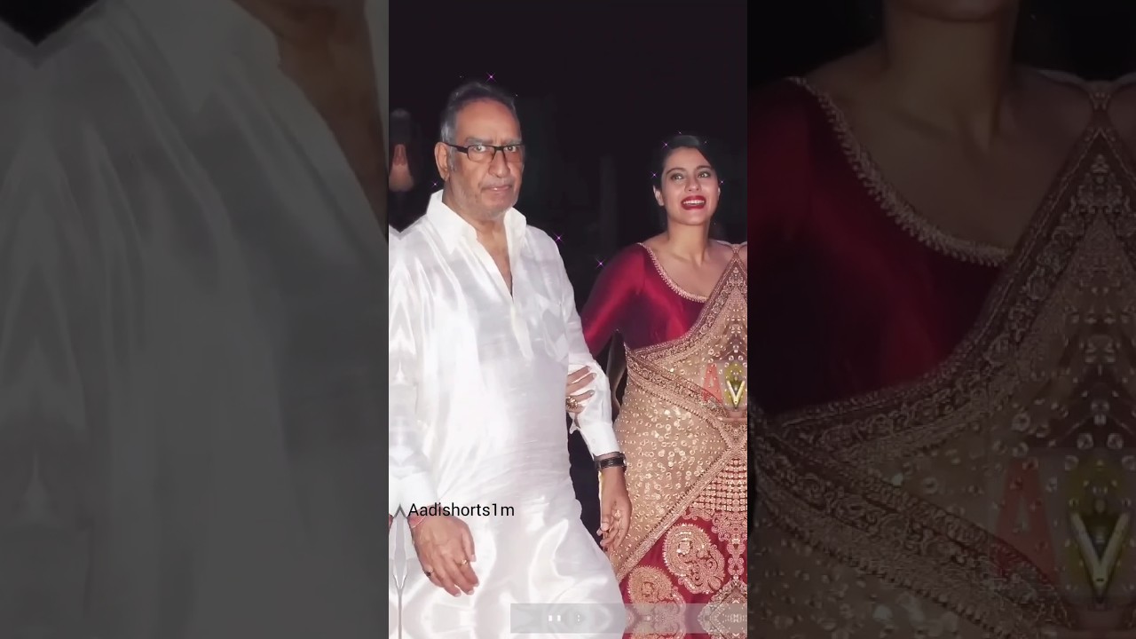 Kajol devgan 💖🥰 with father veeru devgan and mother veena devgan #ajaydevgan #veerudevgan