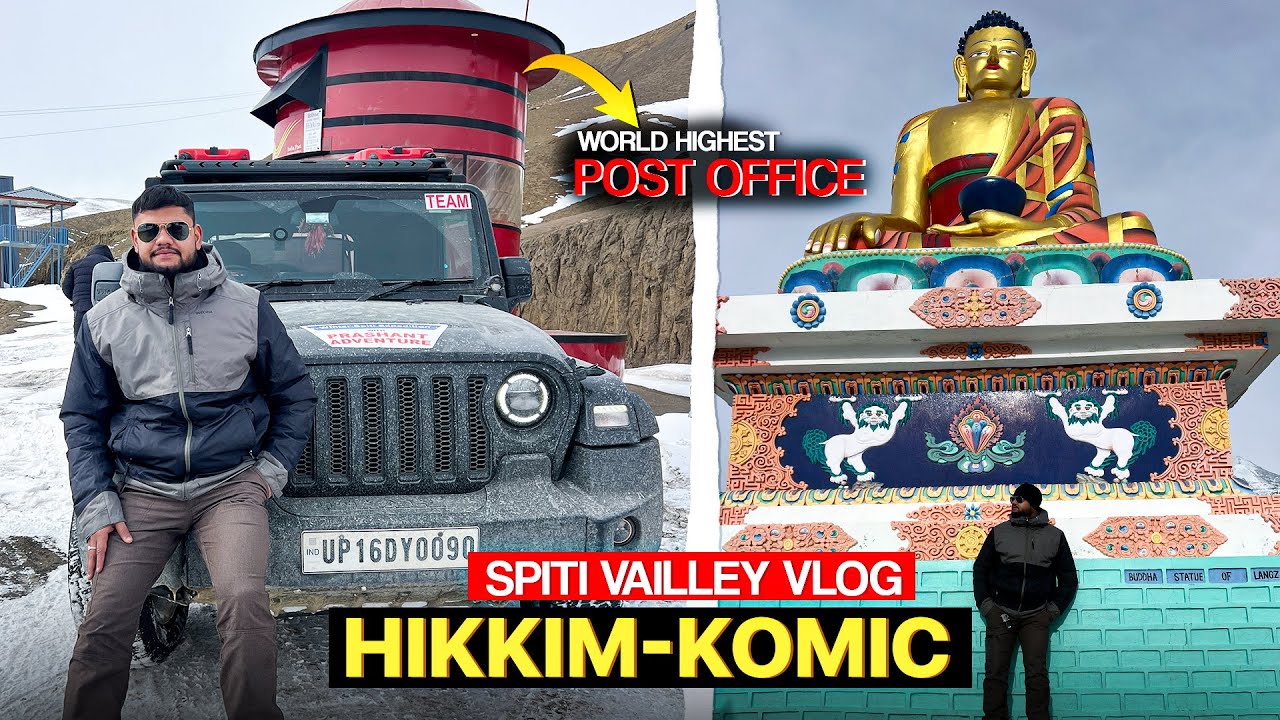 35 feet buddha statue on height of 14000ft | winter spiti