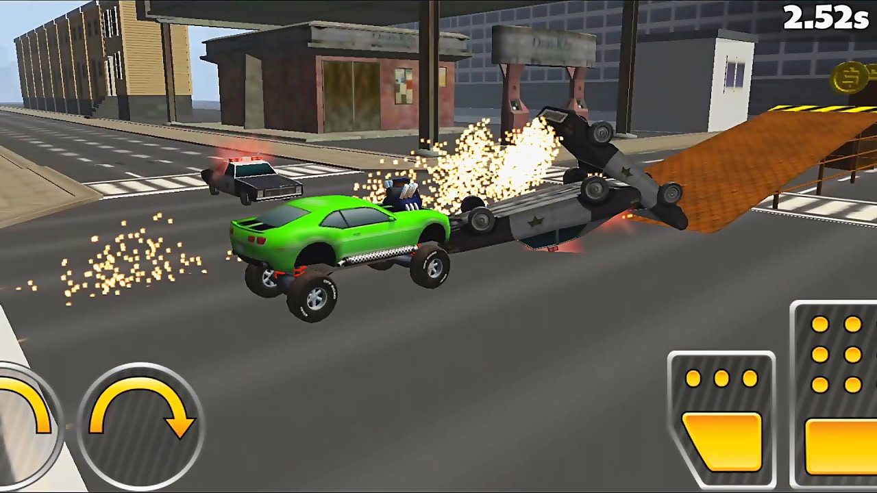 Невероятные ТРЮКИ машинок #5 ИГРА Андройд  - Stunt Car Challenge 3 Cop Chase
