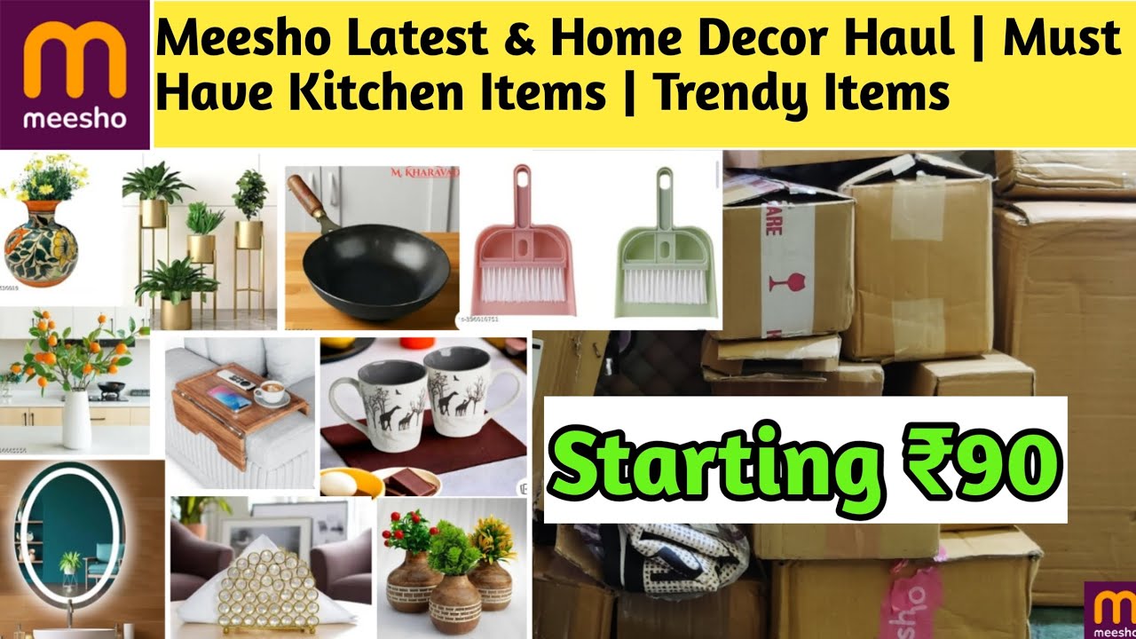 Meesho Latest & Home Decor Haul | Must Have Kitchen Items | Trendy Items | Starting ₹90 | @Meesho 