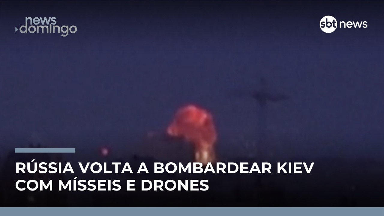 R&uacute;ssia volta a bombardear Kiev com m&iacute;sseis e drones | #NewsDomingo