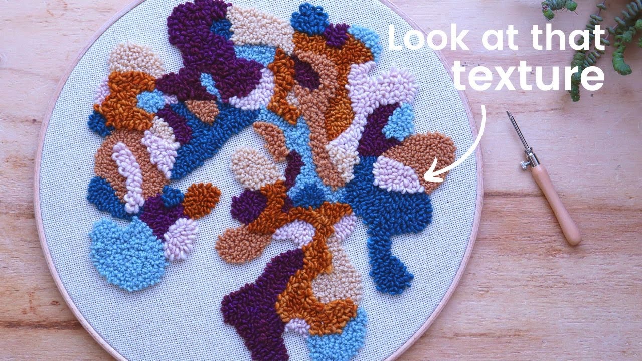 Create gorgeous textural art with yarn and a punch needle