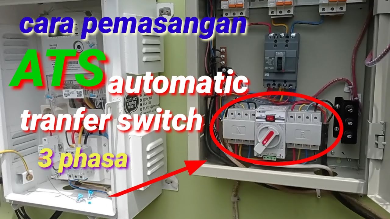cara pemasangan ATS (automatic tranfer switch) 3phasa