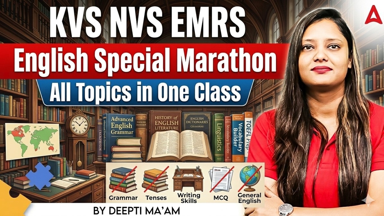 KVS Mains English Marathon | EMRS Mains English Classes | KVS NVS Tier 2 TGT/PGT English Marathon