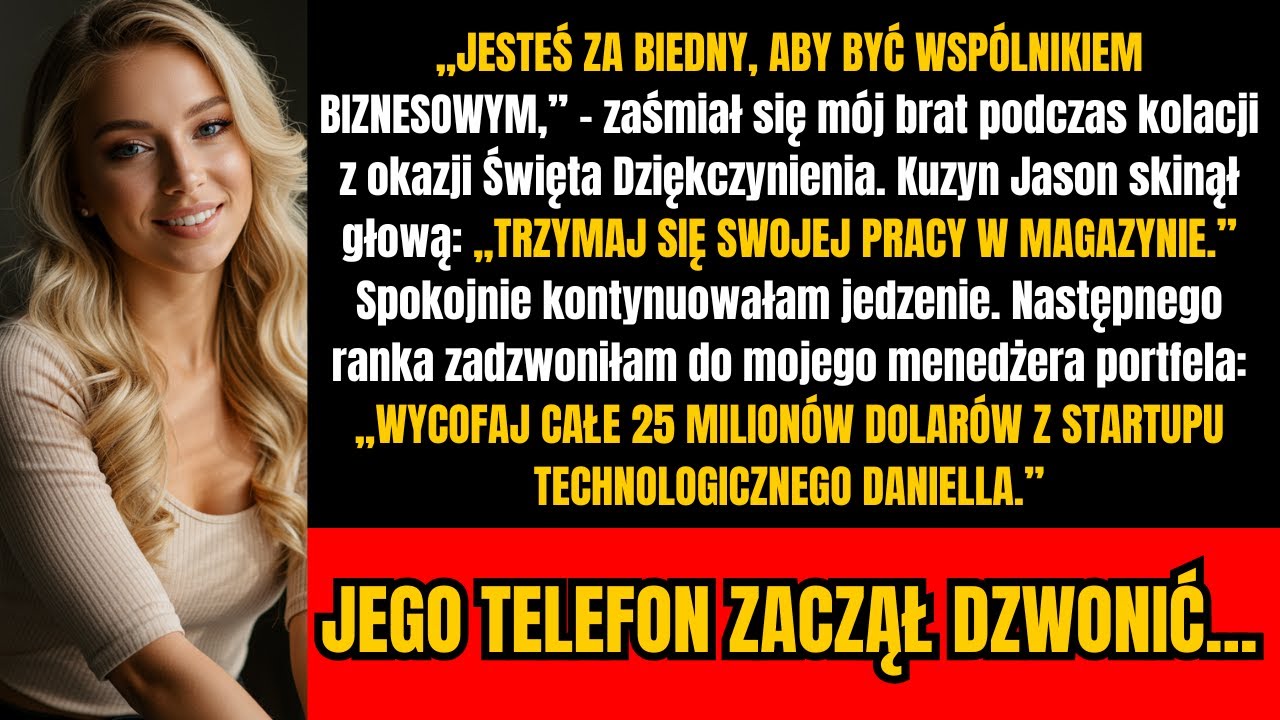 Mój brat nazwał mnie nikim w święta — teraz jestem właścicielem większości jego firmy
