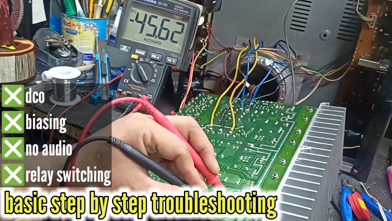 Basic amplifier troubleshooting guide || No sounds , protect mode