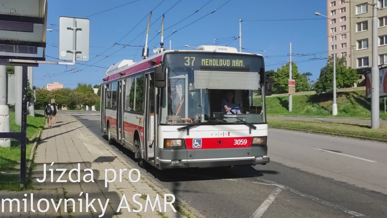 Jízda linkou 37 Nemocnice Bohunice - Voříškova | DPMB | Škoda 21Tr