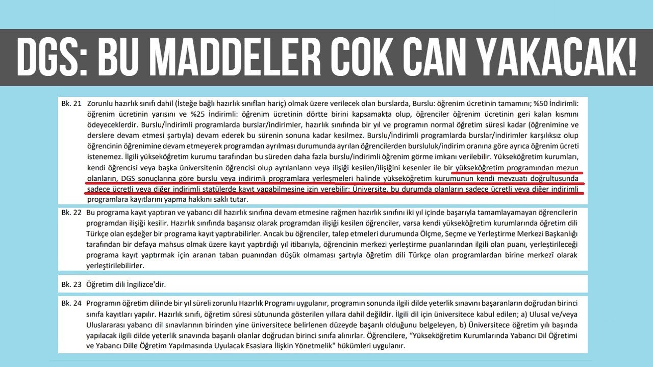 DGS TERCİHLERİ: BU MADDELER ÇOK CAN YAKACAK!! DGS KOD 21, 22, 23, 24, 64 Ne Anlama Geliyor #dgs2025 