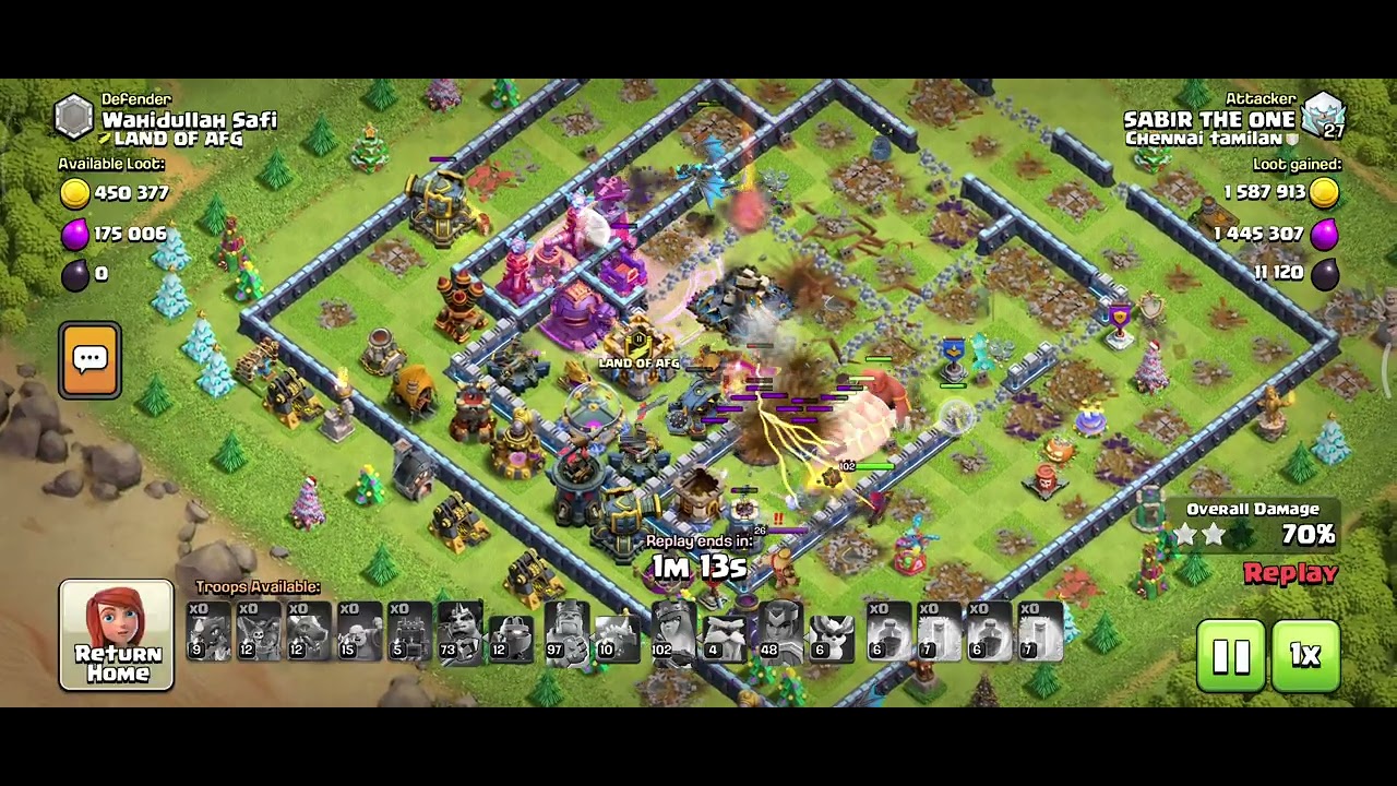 Successful 3 ⭐ attack by Powerful super giant coc