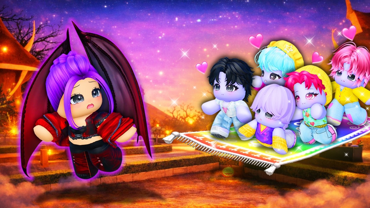 BABY VAMPIRE IS SURROUNDED BY DEMON QUINTUPLETS IN ROBLOX! (Kpop Demon Hunters)
