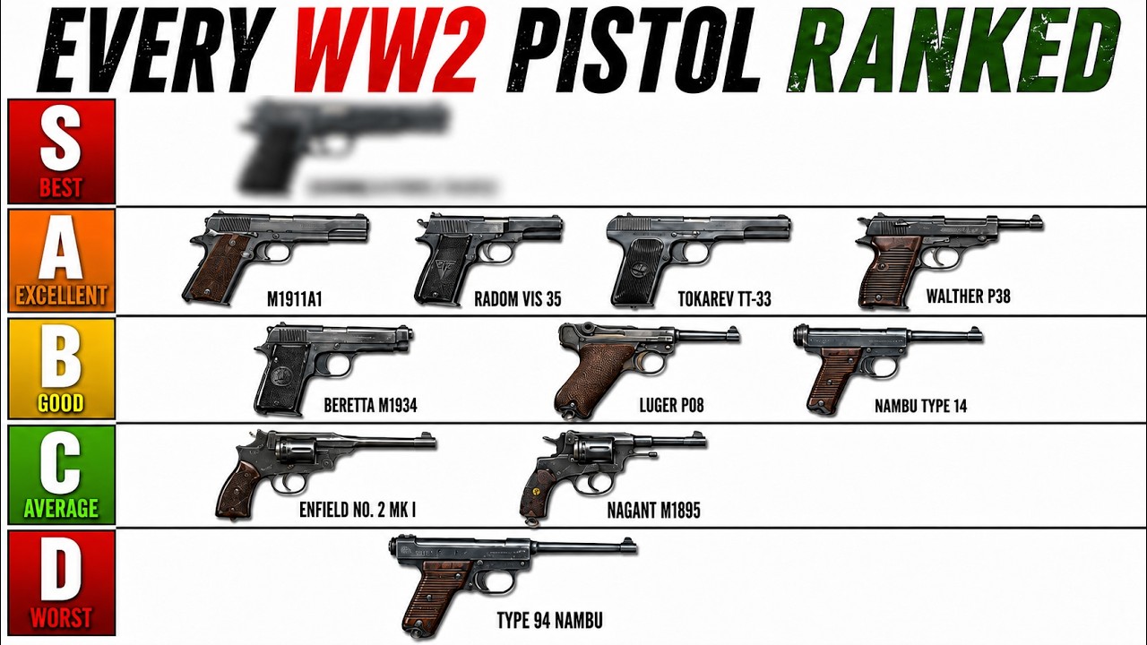 Every WW2 Pistol RANKED