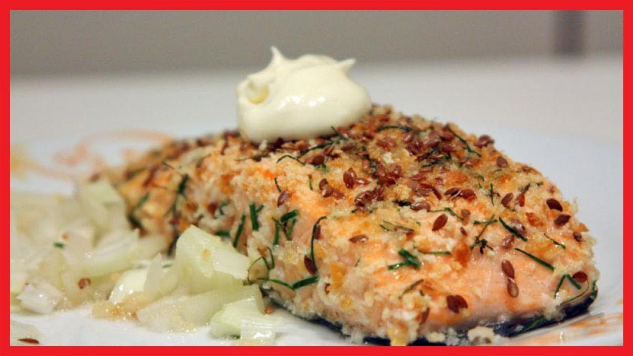 Salmone in crosta di semi di lino, ricetta ricca di Omega3