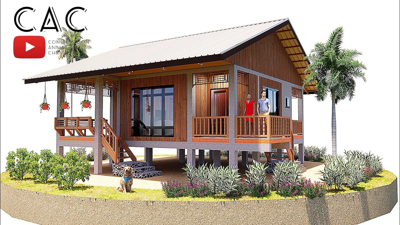 Simple Farmhouse | Tropical House | 9x10m | Three Bedroom