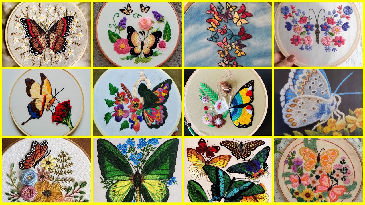 100 creative hoopart butterfly embroidery designs for beginners