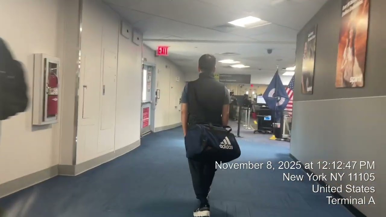 Airplane to Baggage Claim to Taxi, Terminal A, LaGuardia Airport (LGA), NYC, New York, Nov 08, 2025