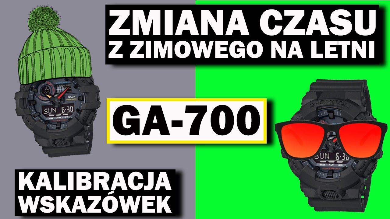 Jak zmienić czas zimowy na letni oraz jak zsynchronizować wskaz&oacute;wki GA-700 / GA-710