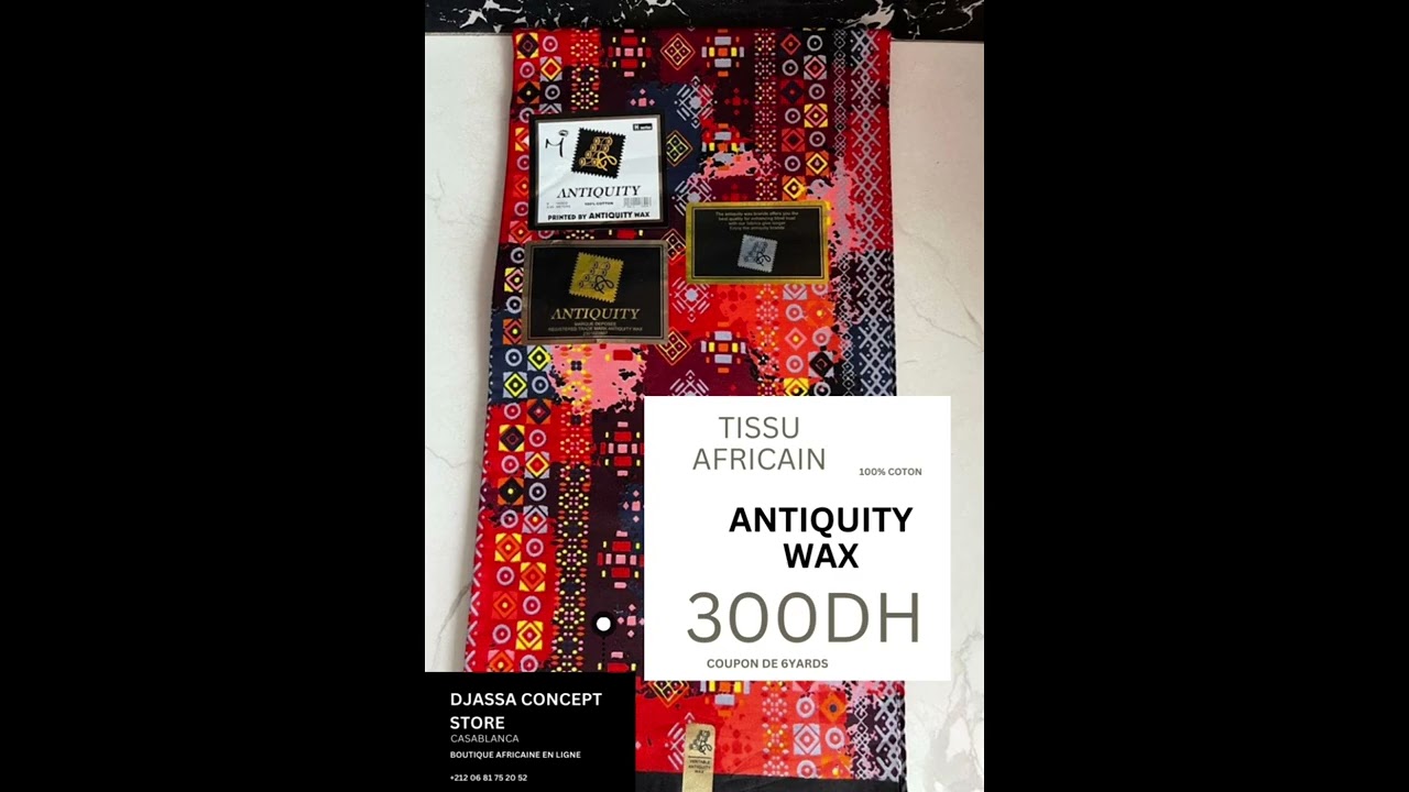 tissu africain Antiquity -bogolan wax kita ou kente , Shop pour habillage en tissu wax .Casablanca