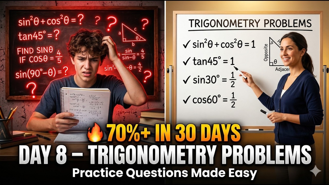 Day 8 – Trigonometry Problems Practice 🔥 | TG 10th Class Maths