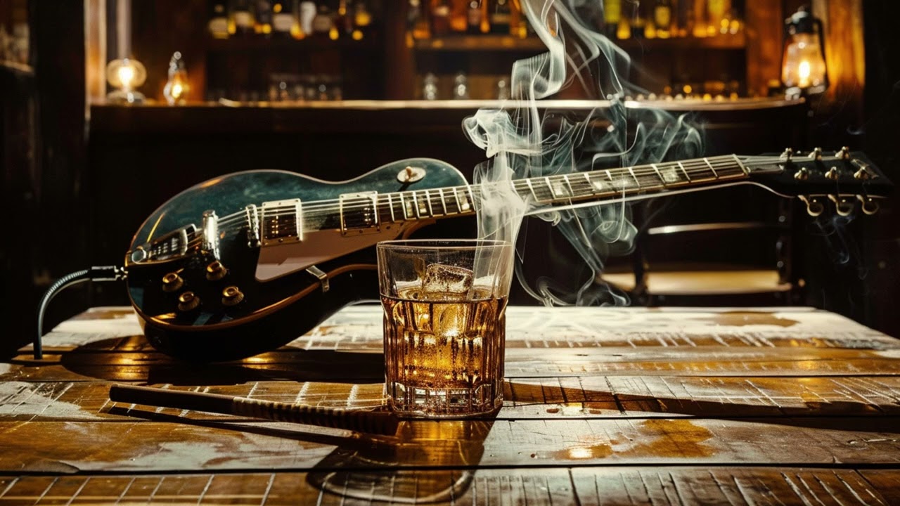 1 Hour of Slow Dark Blues | Smokestack Alley Blues & Whiskey Blues Guitar