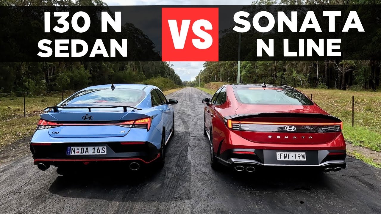 Drag Race: 2025 Hyundai Sonata N Line vs Elantra N (i30 sedan) – 0-100 & comparison