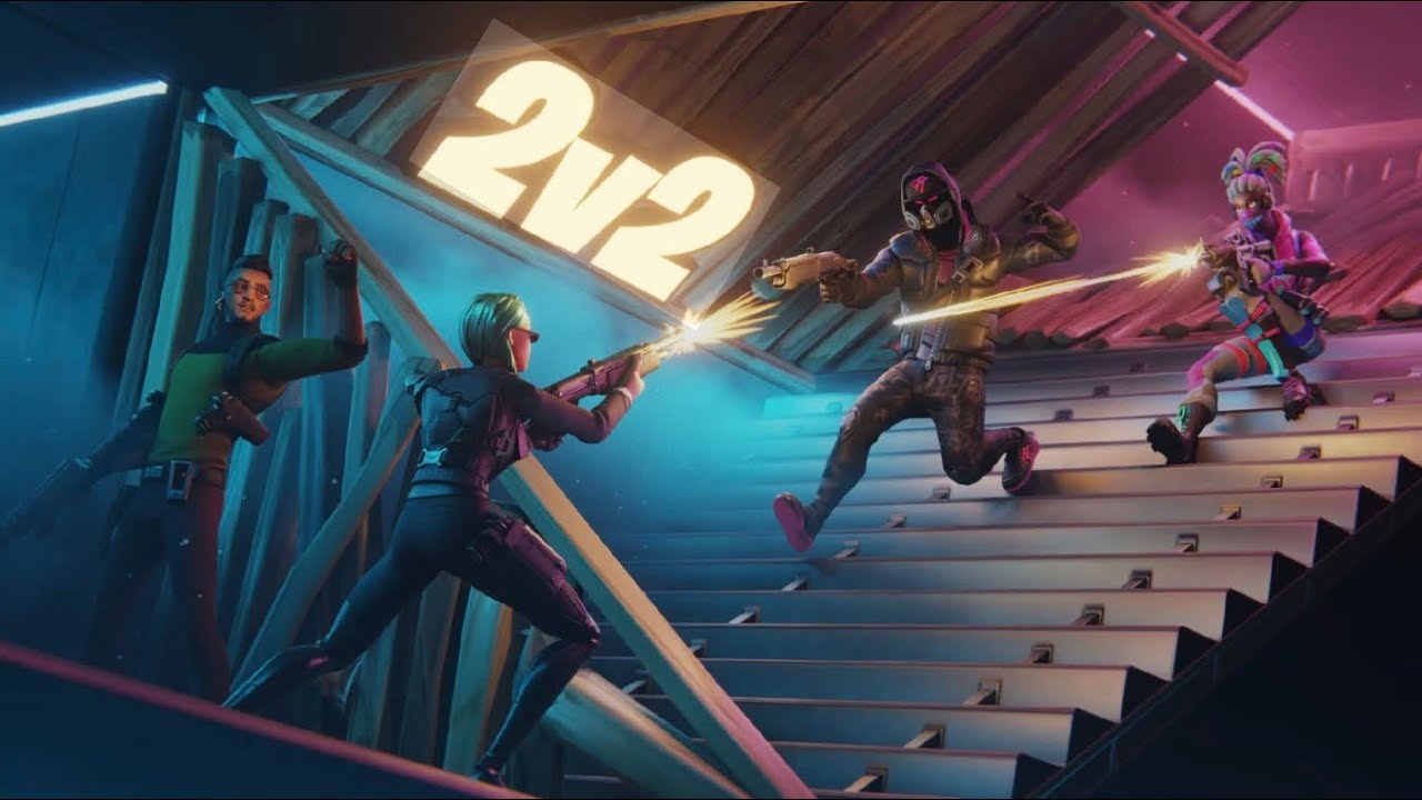Playing Fortnite 2v2 peace control (first week on kbm)
