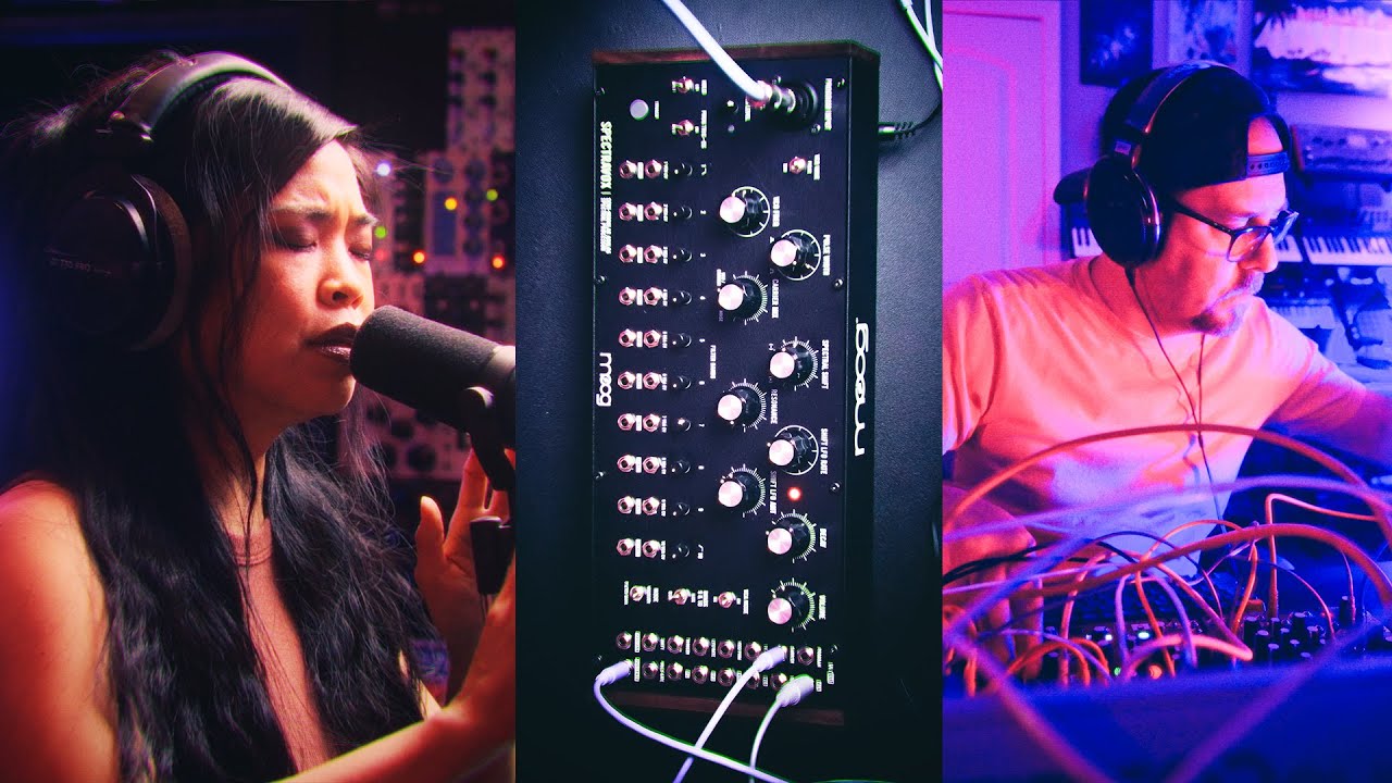 Moog Spectravox ambient jam with modular, Matriarch and vocals