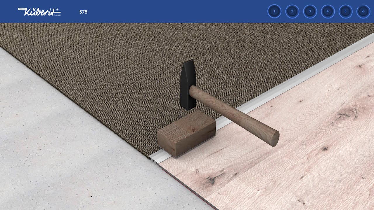Profilsystem Design-Clip. Anpassungs-, Abschluss- und  &Uuml;bergangsprofile f&uuml;r Designbel&auml;gen.