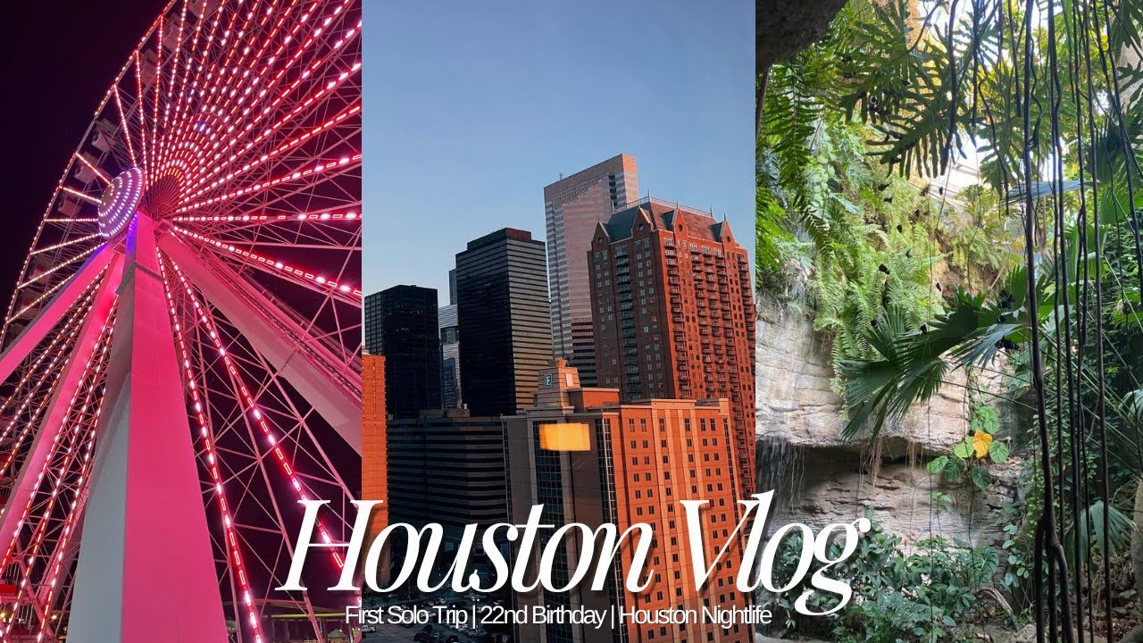 22nd birthday vlog ─ solo trip to Houston, butterfly garden, nightlife, + solitude (2021)