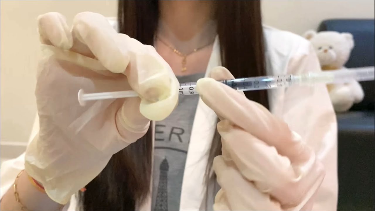 ASMR Preparation & Nurse Giving you Injection - Gloves, Syringe, Needle, Tapping (No Talking)