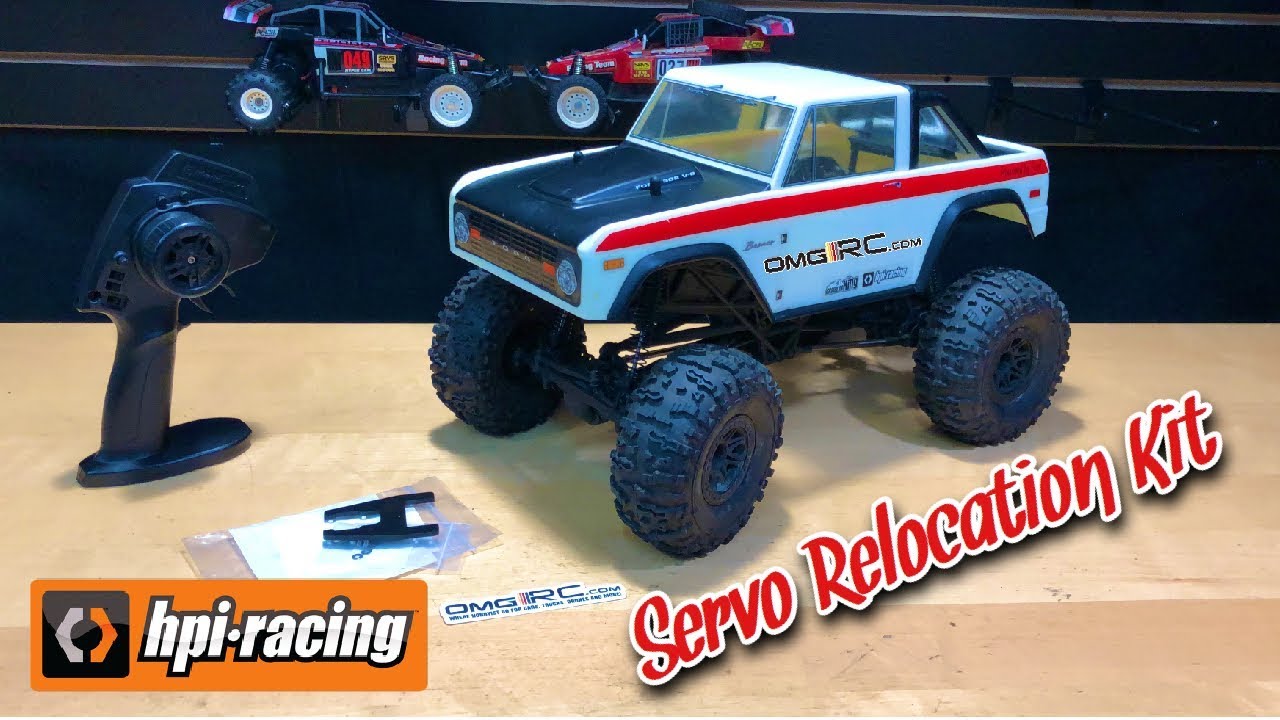 How to Relocate Servo HPI Racing 1973 FORD BRONCO PAINTED BODY - CRAWLER KING I OMGRC