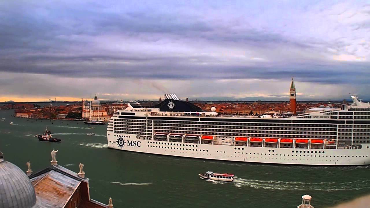Huge Cruise Ship pass Venice