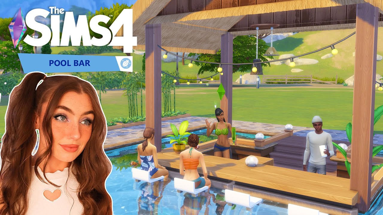 Бар у бассейна │Функциональный │ Sims 4 │ Без CC │ Обучающий курс