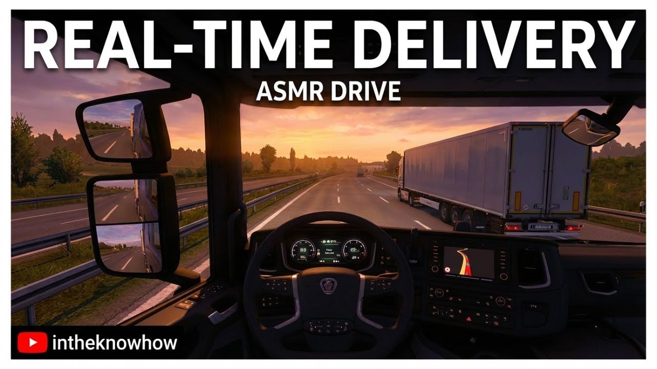 ASMR | Full Real-Time Delivery | Relaxing Driving | No Commentary | ETS2 Realism