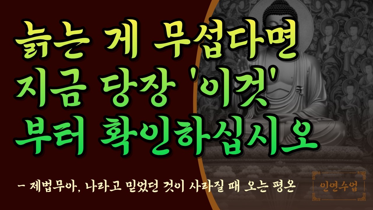 늙는게 무섭다면 지금 당장 '이것'부터 확인하십시오 [부처님 말씀ㅣ명상ㅣ잘 때 듣는 오디오북]