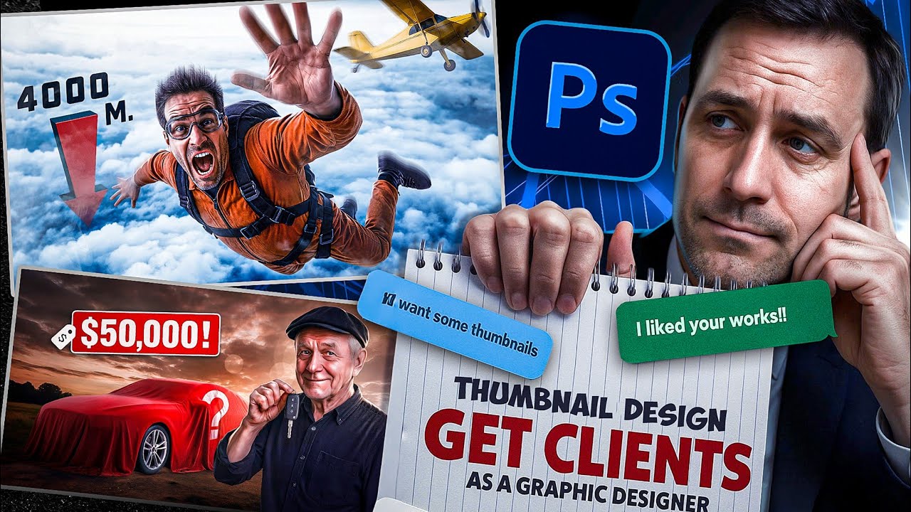 How to make a thumbnail for youtube videos | Photoshop Tutorial | Youtube Thumbnail Design tutorial