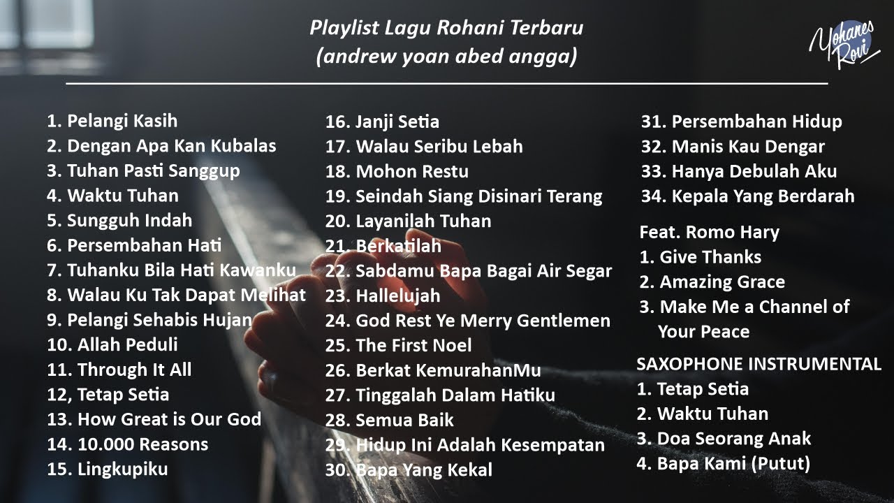 Playlist Lagu Rohani Terbaru 2022 FULL 3 JAM (Cover) By Andrew Yoan Abed Angga