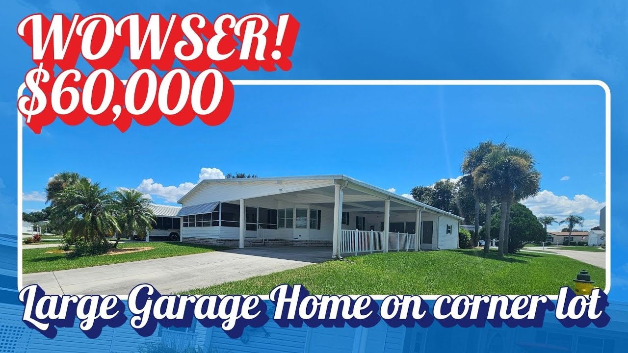 $60,000  Garage Home!, Sebring, FL, manufactured home for sale 1985 Sawgrass