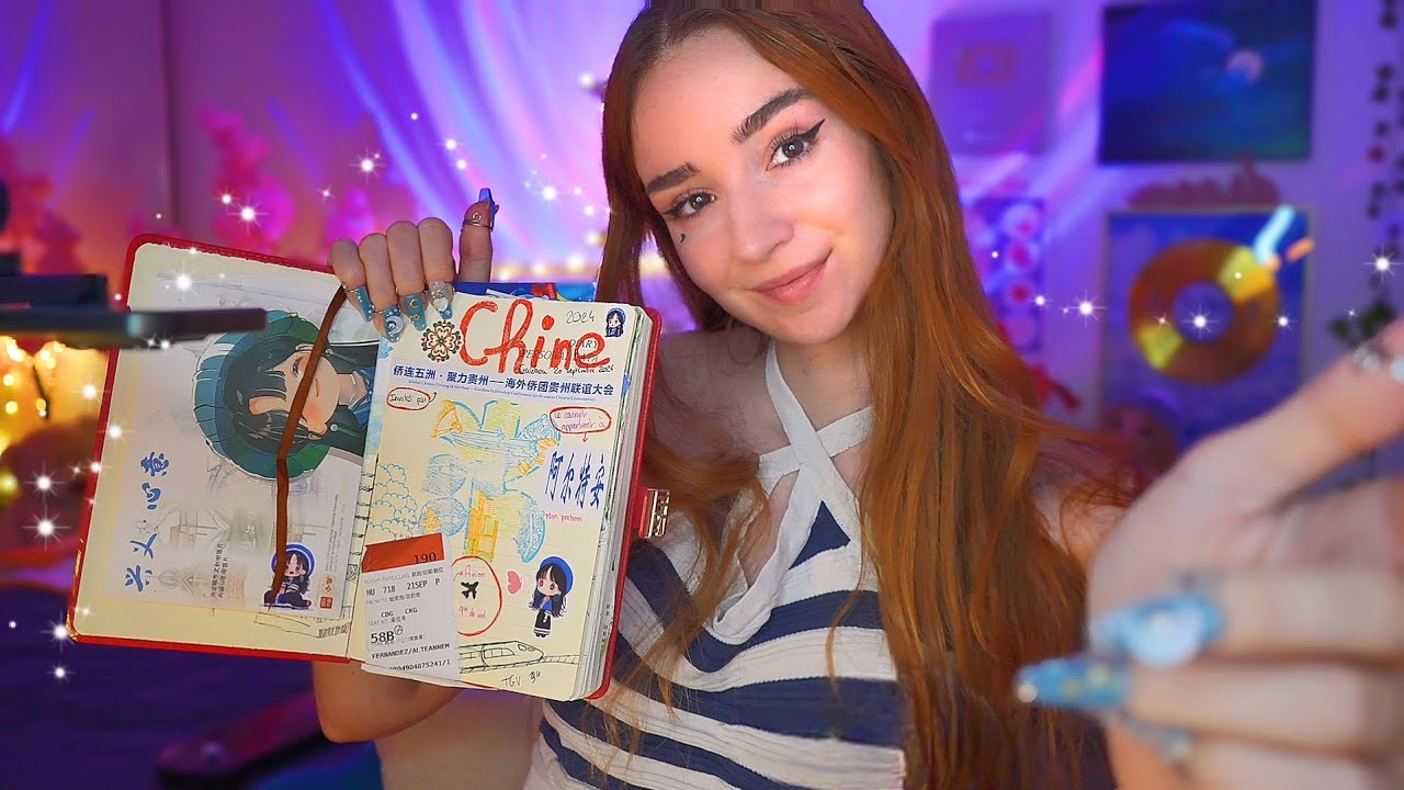 ASMR pour DORMIR : remplissage relaxant, scrapbooking de mon carnet de voyage