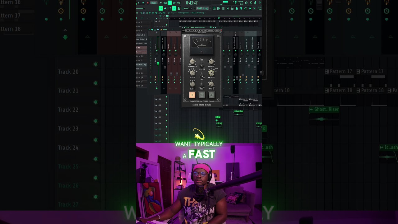 SSL G bus Mastering Compressor settings 🤌🏾🎚️ 