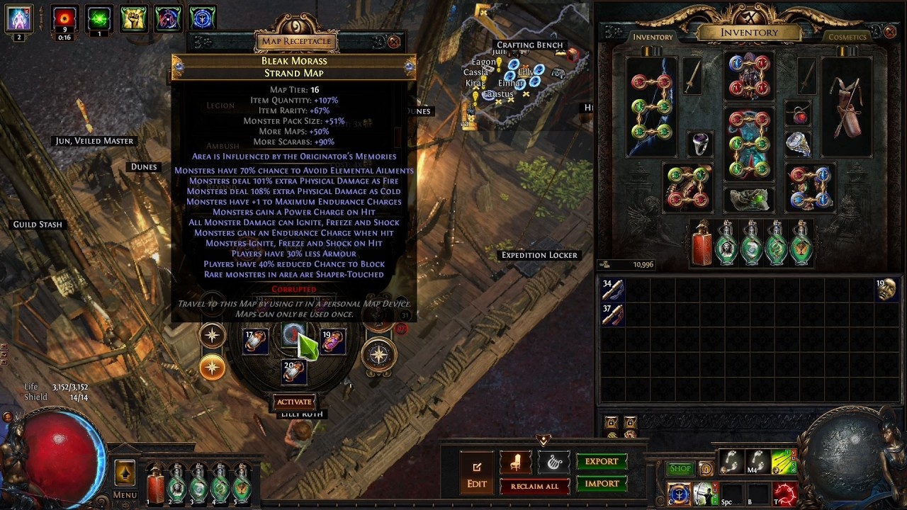 3.28 Bleed Bow Slayer ,8 Mod T.16.5  Test , Poe Mirage League
