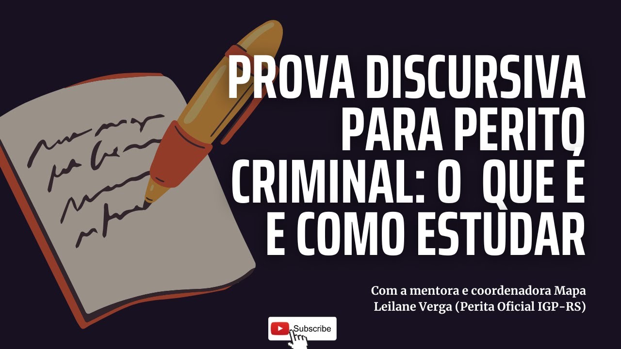 DISCURSIVA PARA PERITO: o que &eacute; e como estudar!