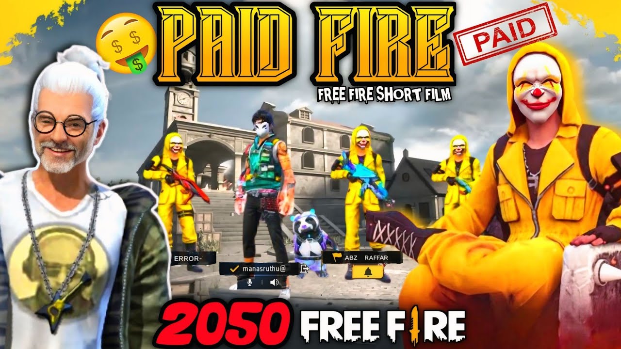 PAID FIRE🤑2050🥺 FREE FIRE SHORT FILM🎬 MALAYALAM| FREE FIRE NOOB STORY|| ERROR BOY GAMING
