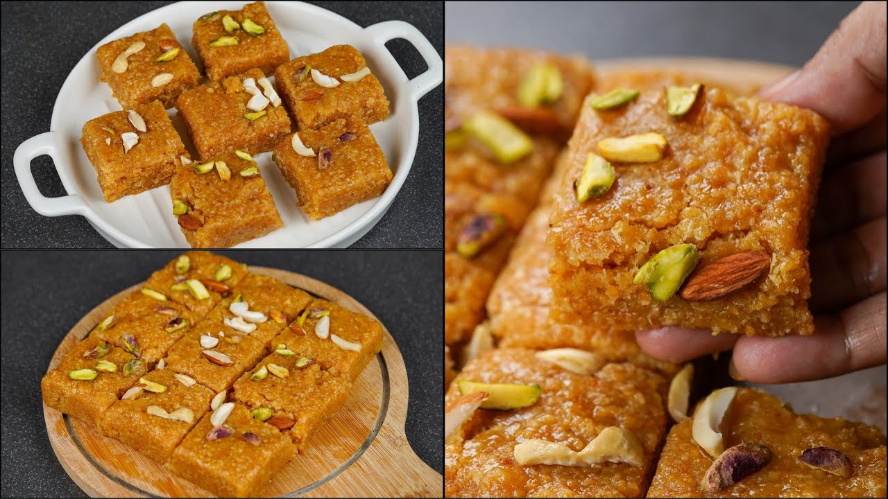 Malai Mohanthal | Milk Malai Mohanthal Barfi | Malai Besan Barfi | Besan Barfi Desserts | N'Oven